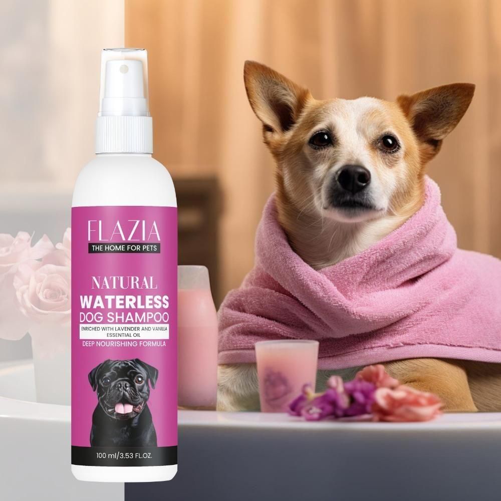 Flazia Dog Natural Waterless Shampoo 100 ml (Pack of 1)