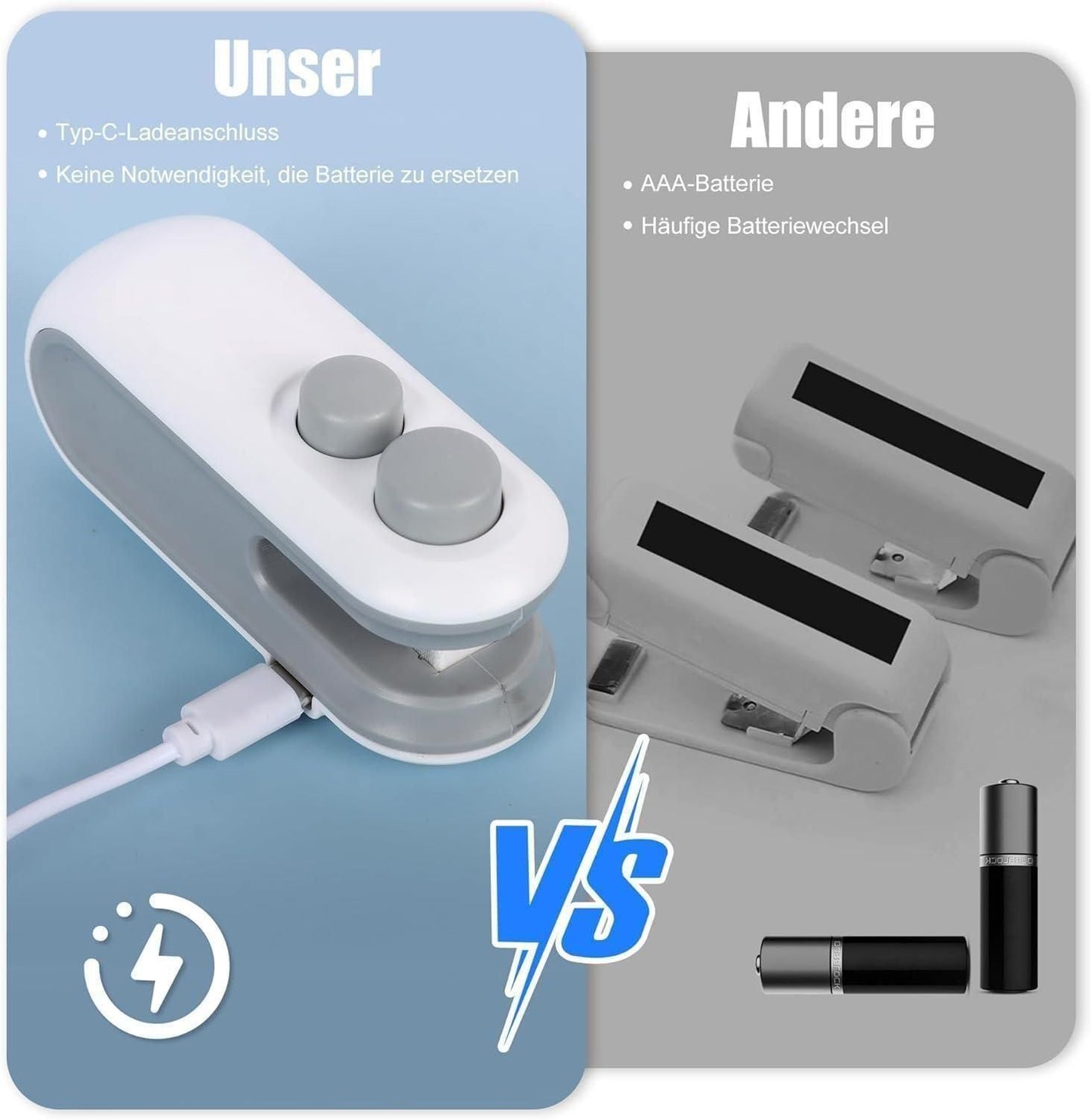 Portable Mini Sealing Machine 2 in 1 USB Rechargeable Magnetic