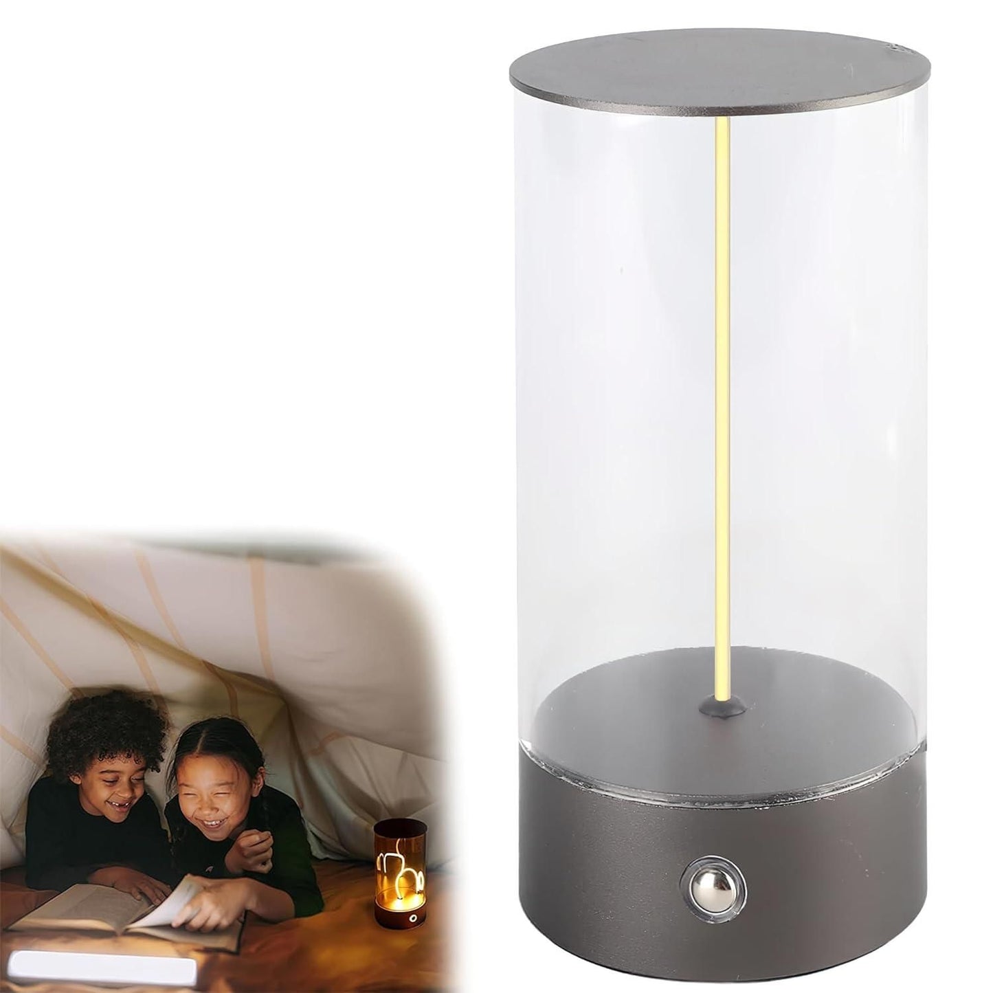 FilaGlow: Futuristic LED Magnetic Filament Lamp with USB-C Rechargeable Design