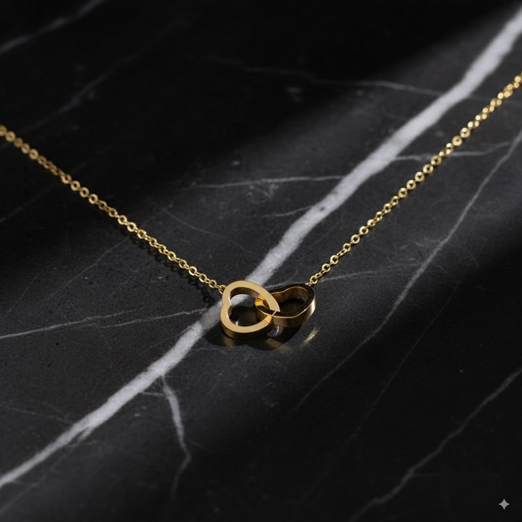 Eternal Bond Interlocking Hearts Necklace ✨