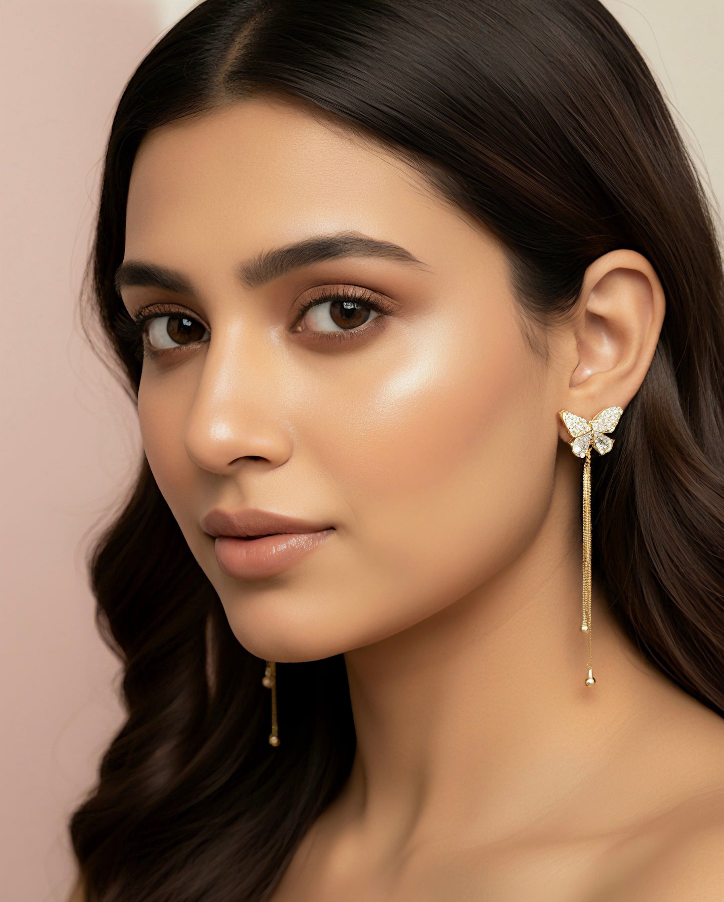 Golden Butterfly Dangle Earrings 🦋✨