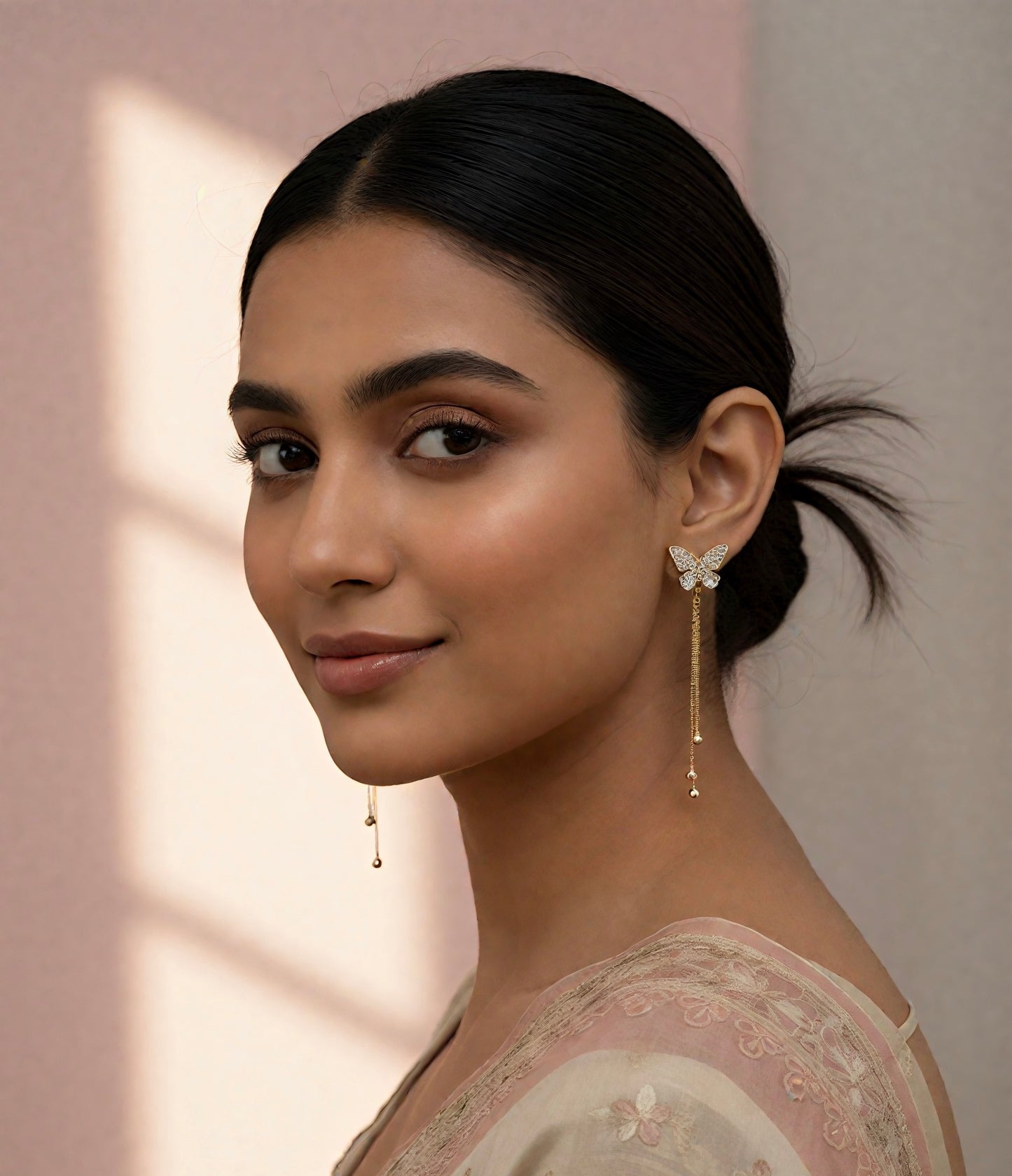 Golden Butterfly Dangle Earrings 🦋✨