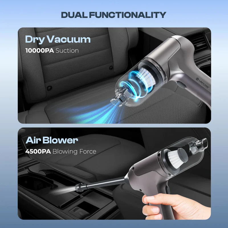 2 in 1 Car Vacuum Cleaner - Wireless USB Rechargeable