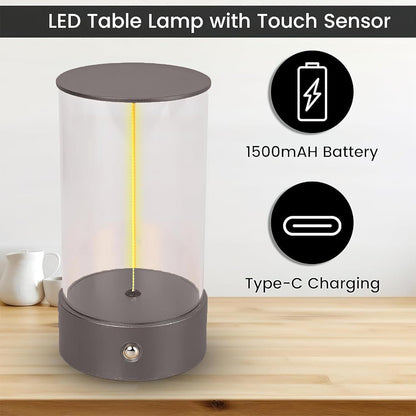 FilaGlow: Futuristic LED Magnetic Filament Lamp with USB-C Rechargeable Design