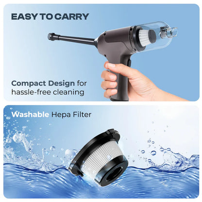 2 in 1 Car Vacuum Cleaner - Wireless USB Rechargeable