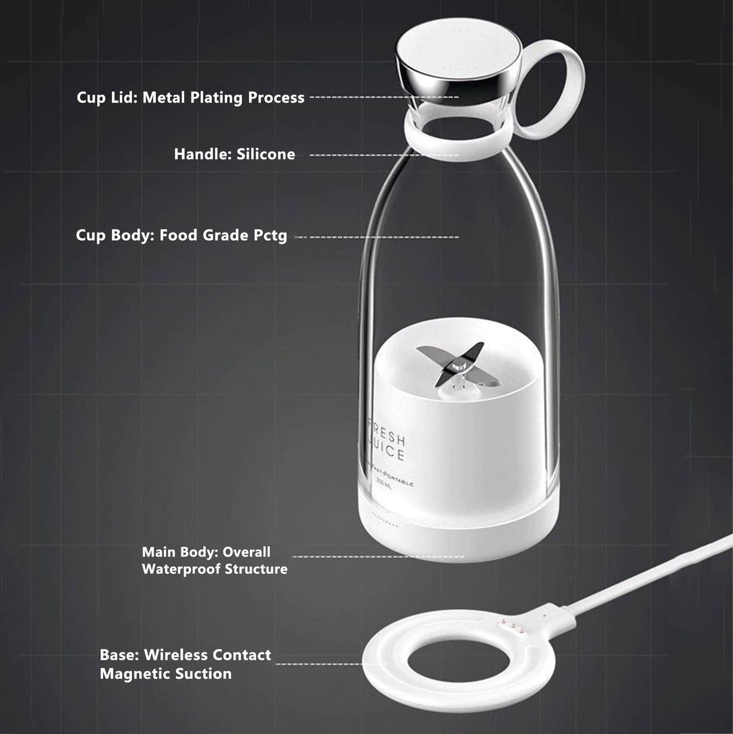 Electric Portable Mini Juicer  Bottle