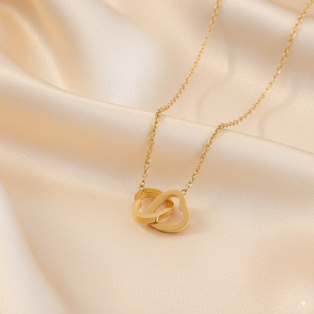 Eternal Bond Interlocking Hearts Necklace ✨
