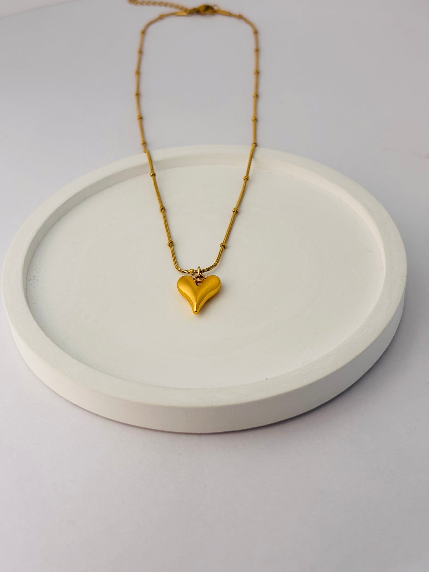 Gold Heart Charm Necklace 💛