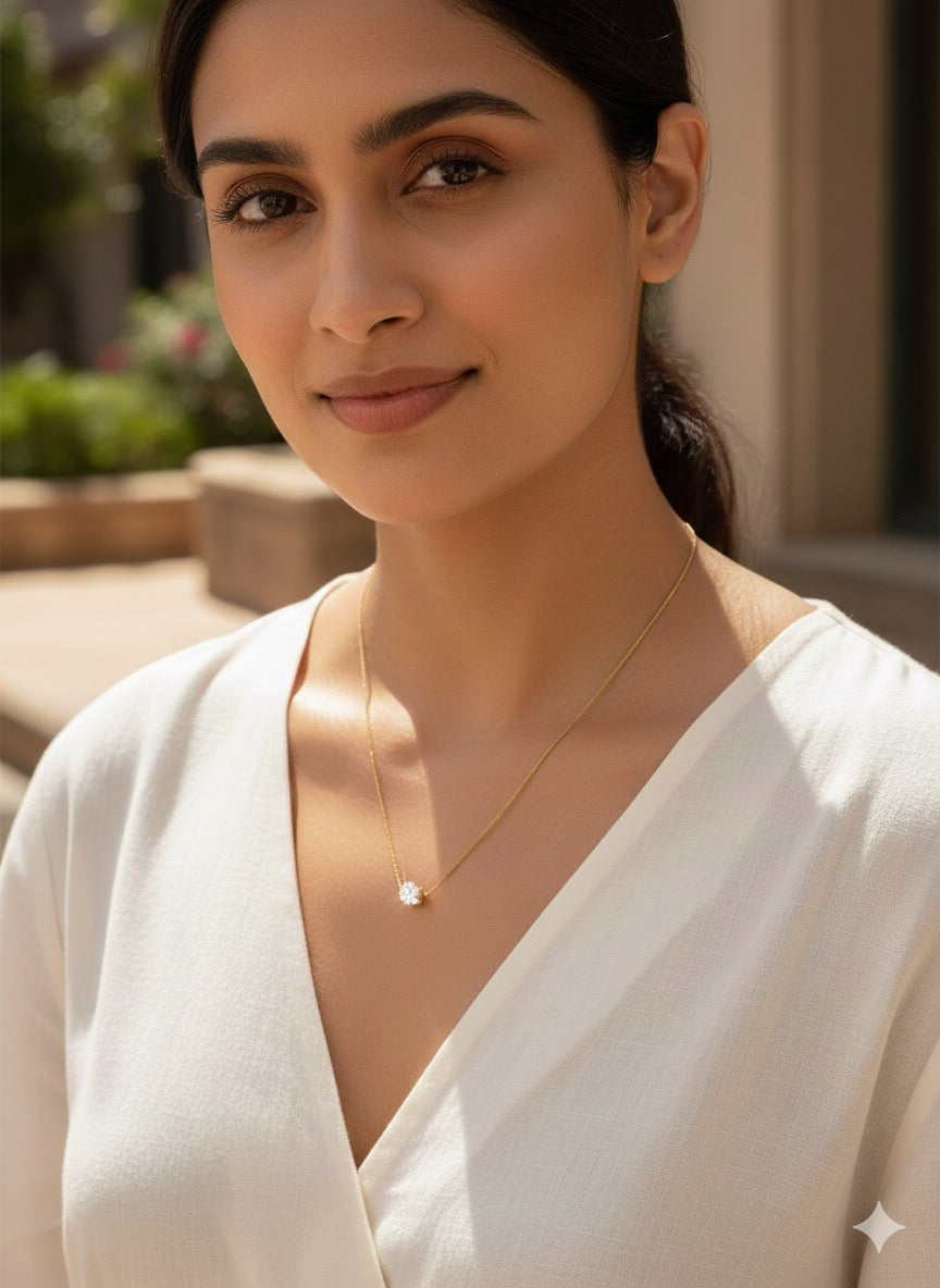 Solitaire Pendant Necklace