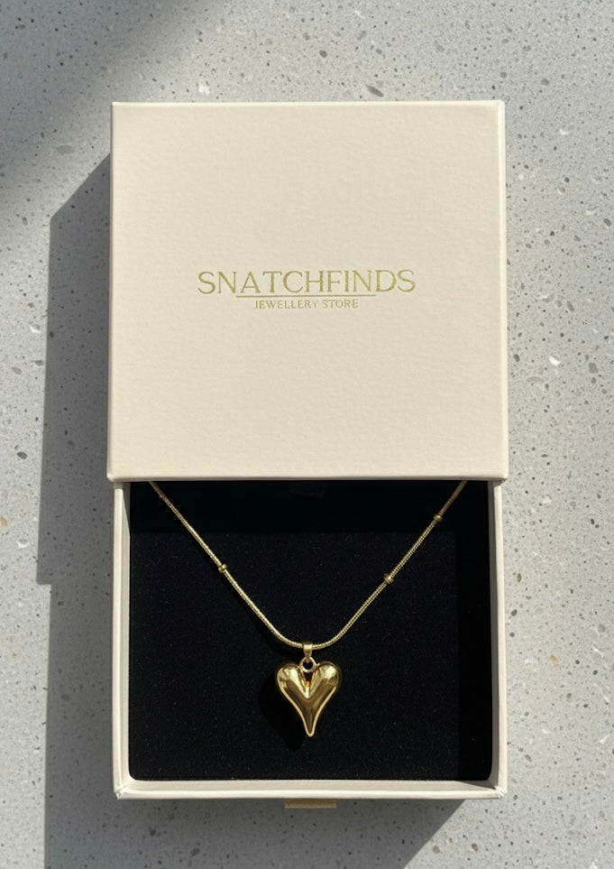 Gold Heart Charm Necklace 💛