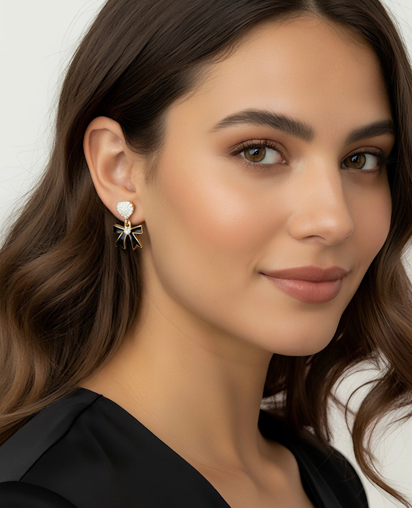 Midnight Bow Elegance Earrings