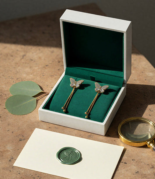 Golden Butterfly Dangle Earrings 🦋✨