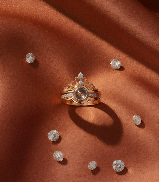 Majestic Crown Elegance Crystal Ring