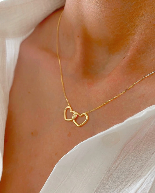 Eternal Bond Interlocking Hearts Necklace ✨