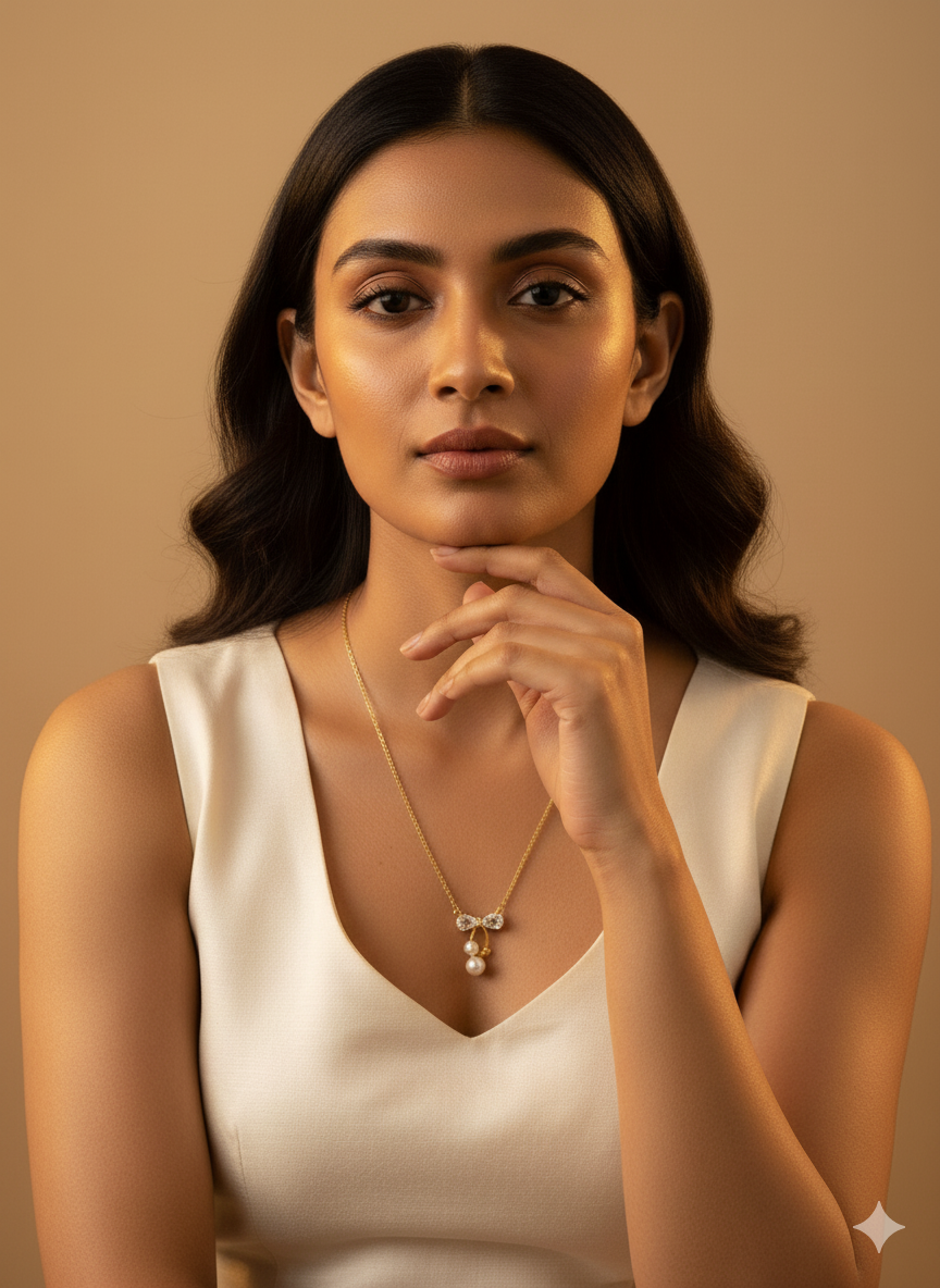 Eternal Grace Bow & Pearl Necklace✨